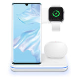 3 in 1 Compatible Mobile Phone Watch Earphone Wireless Charger