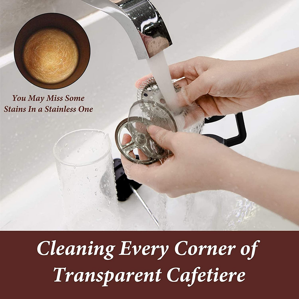 Large Travel, 34 oz Portable Coffee Maker, Cold Heat Press Coffee Tea Brewer 1000ML