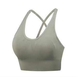 Cross Back Yoga Sports Bra Plus Size